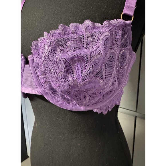 Savage X Fenty Savage Not Sorry Lace Balconette Bra 42992 Lavender Size 36DD - Picture 5 of 9